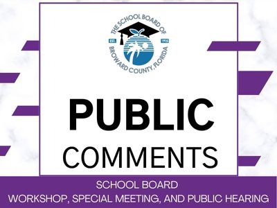 We welcome your questions and comments regarding agenda items for the Tuesday, March 28, 2023, School Board special meeting, workshop, and public hearing.